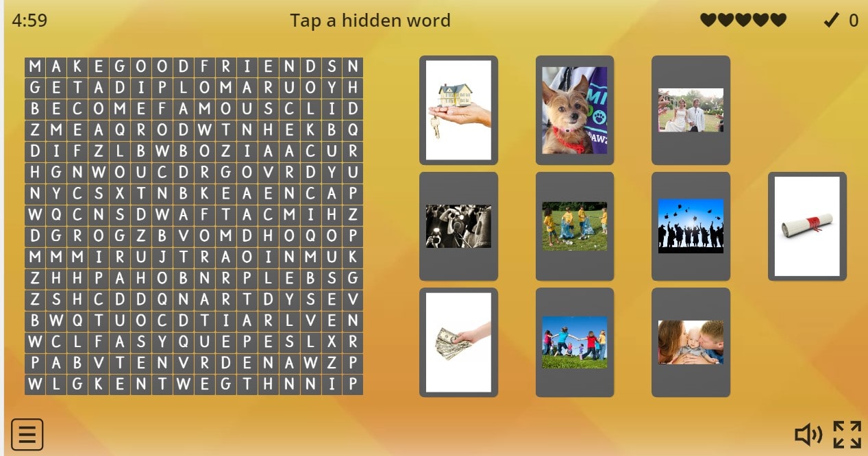 7.7 Dreams - Future Dreams Wordsearch